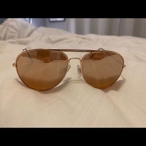 Rose gold tinted sunglasses